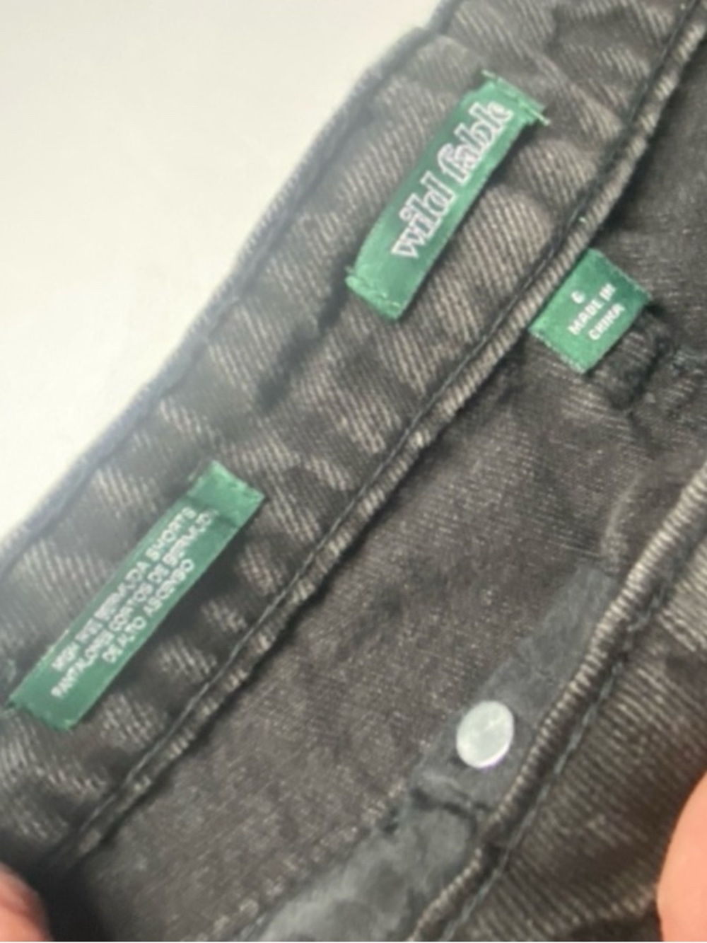 [xxxx] Wild Fable Denim Shorts Black Size 6 - Picture 3 of 7